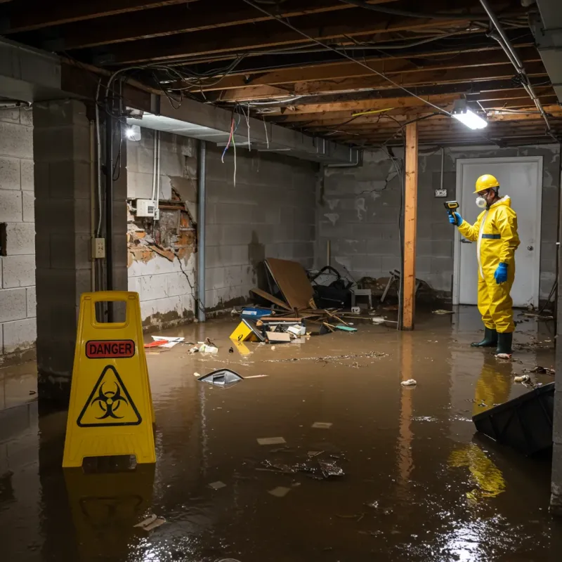 Flooded Basement Electrical Hazard in Grantsville, UT Property